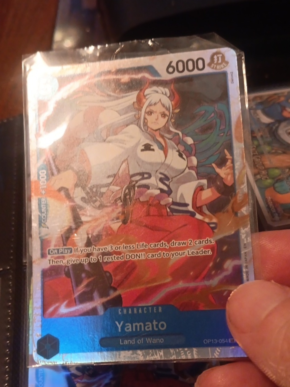 Onepiece Yamato Trading Card – Blue / Red Holo Character Card